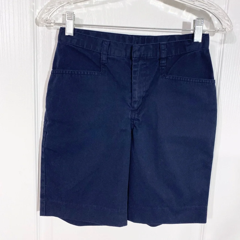 Y2K VTG Classroom School Uniform Shorts Navy Youth 14 Unisex